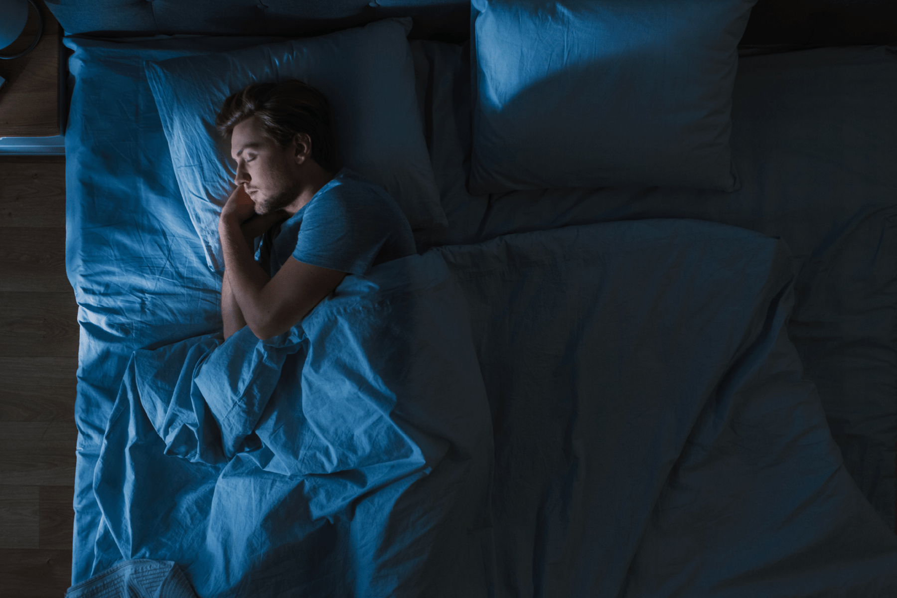 Person sleeping comfortably.